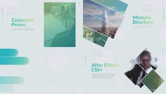白色简约公司宣传推广展示介绍AE模板高清AE视频素材下载