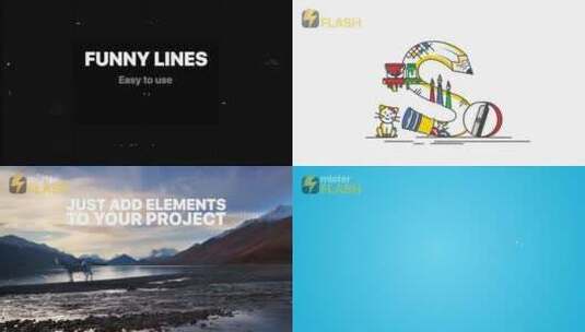 有趣卡通动画Flash FX搞笑AE模板高清AE视频素材下载