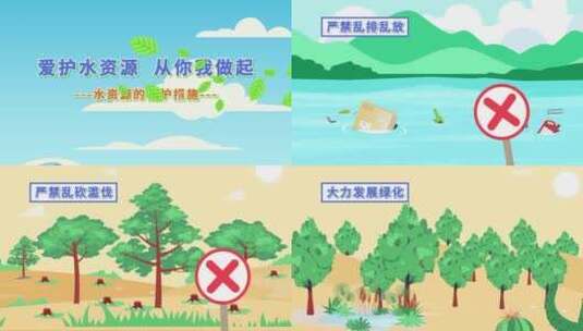 mg爱护水资源保护环境环保节约用水高清AE视频素材下载