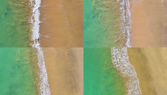 大海海边海水海浪沙滩海滩航拍风景唯美大自高清在线视频素材下载