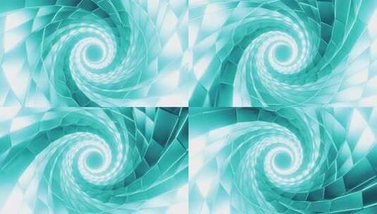 发光霓虹螺旋抽象隧道的3D动画高清在线视频素材下载