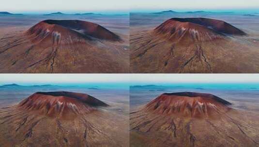 马蹄山火山航拍高清在线视频素材下载