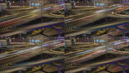 北京夜间道路交通延时高清在线视频素材下载