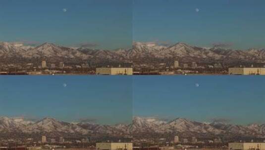 犹他州盐湖城的城市景观高清在线视频素材下载