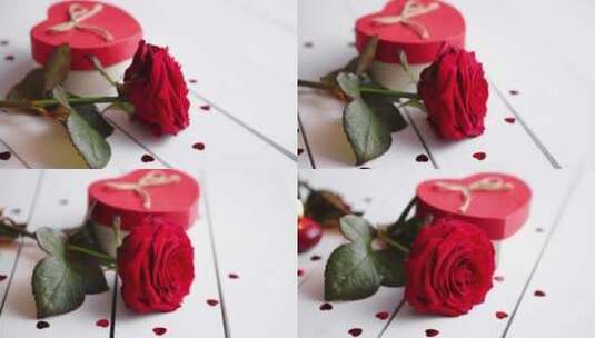 新鲜红玫瑰花高清在线视频素材下载