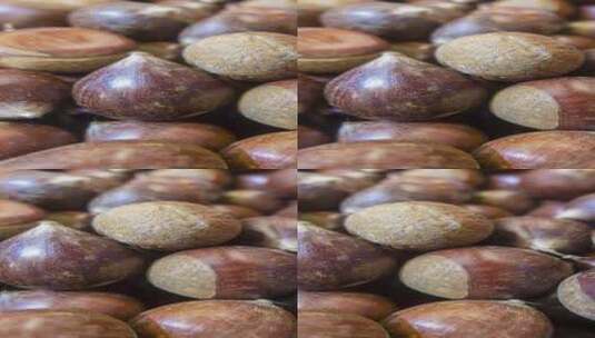 板栗坚果食品4k视频平移镜头高清在线视频素材下载