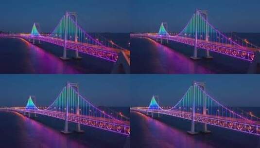 星海湾大桥高清在线视频素材下载