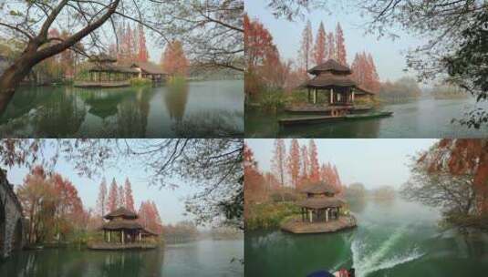 杭州西湖茅家埠风景高清在线视频素材下载