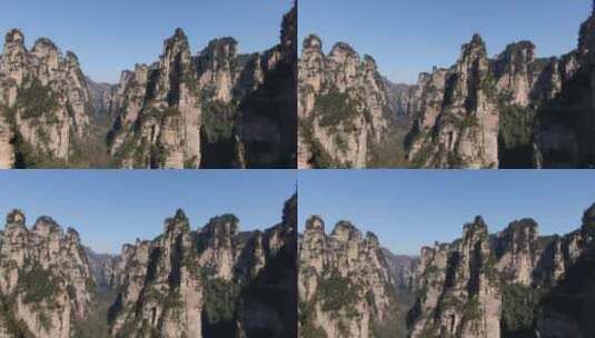 湖南张家界武陵源国家森林公园航拍高清在线视频素材下载