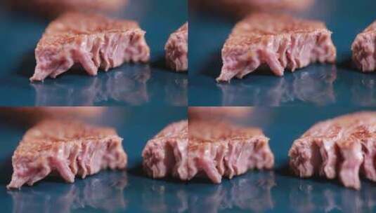 鲜嫩嫩肉牛排肉质肉汁高清在线视频素材下载