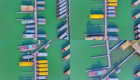 西湖游船码头高清在线视频素材下载