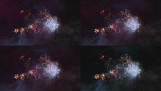 太空中美丽的发光星云高清在线视频素材下载