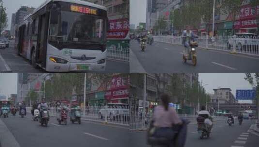 城市车流人流镜头合集高清在线视频素材下载