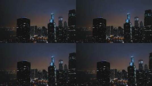 城市夜间航拍高清在线视频素材下载
