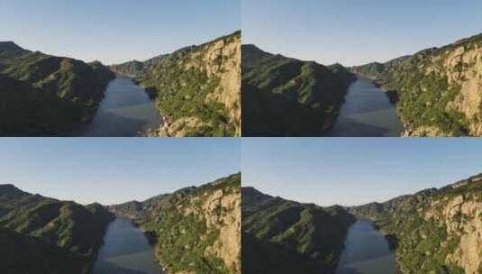 航拍北京密云白河高清在线视频素材下载
