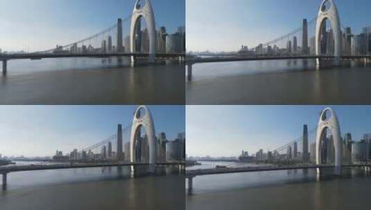 猎德大桥珠江新城车流高清在线视频素材下载