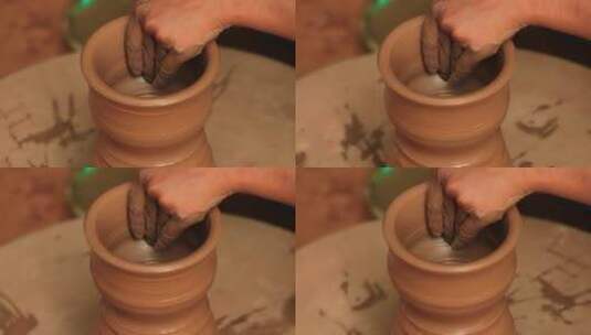 陶艺制作高清在线视频素材下载