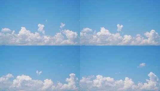 蓝天白云纯净天空云延时夏天小清新云朵日系高清在线视频素材下载