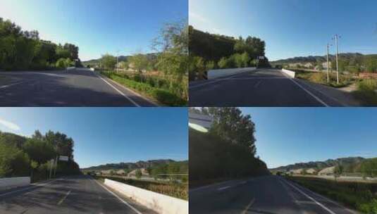 城市道路开车第一视角高清在线视频素材下载