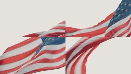 挥舞的美国国旗高清在线视频素材下载