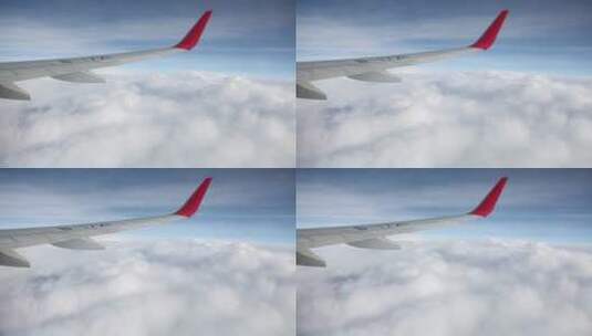 飞机在云中飞翔高清在线视频素材下载