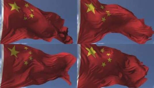 中国国旗高清在线视频素材下载