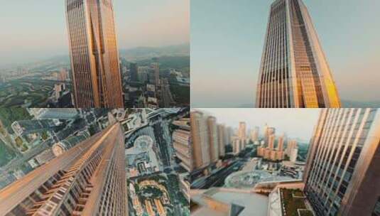 深圳平安金融中心FPV航拍速降高清在线视频素材下载