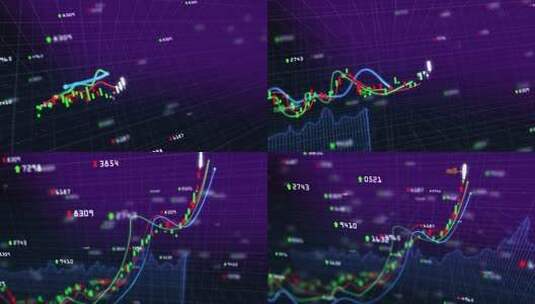 股票数字和图表高清在线视频素材下载