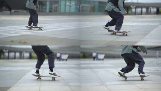 滑板 极限运动 滑板少年高清在线视频素材下载