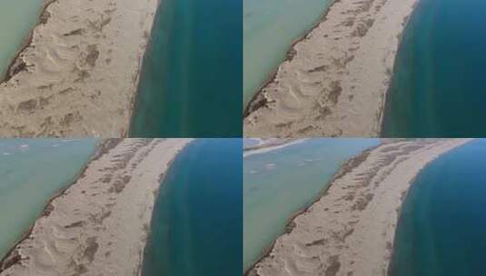 泻湖海形成的砾石高清在线视频素材下载