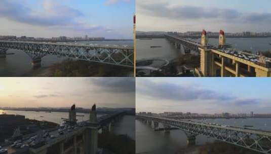 南京长江大桥4K航拍高清在线视频素材下载