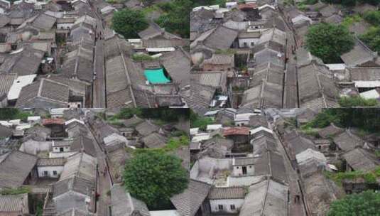 潮州龙湖古寨村落航拍高清在线视频素材下载