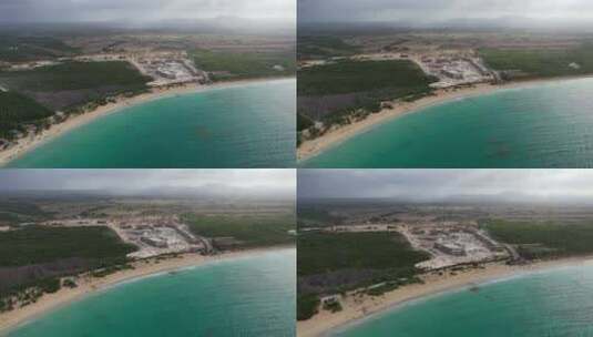 蓬塔卡纳豪华旅游度假村在澳门海滩建设中。多米尼加共和国。高清在线视频素材下载