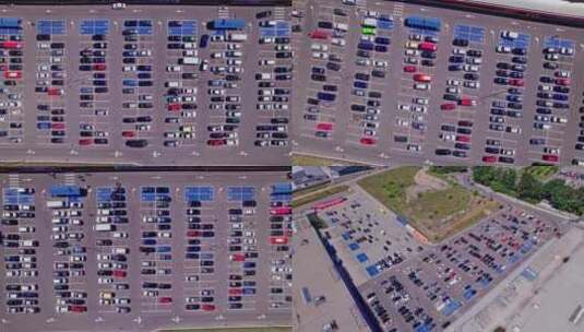 【合集】停车场顶视图高清在线视频素材下载