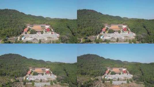 湖南怀化中破山公园航拍高清在线视频素材下载
