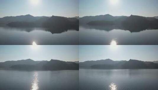 安庆花亭湖风景航拍6高清在线视频素材下载