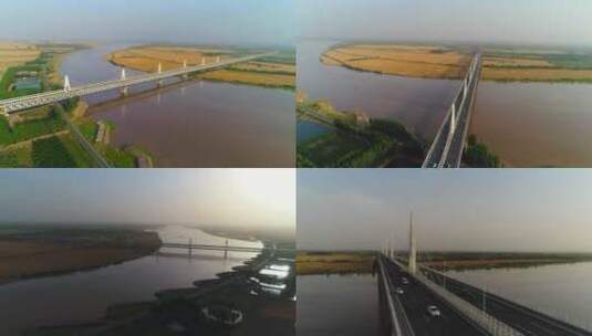 郑新黄河大桥高铁成品高清在线视频素材下载