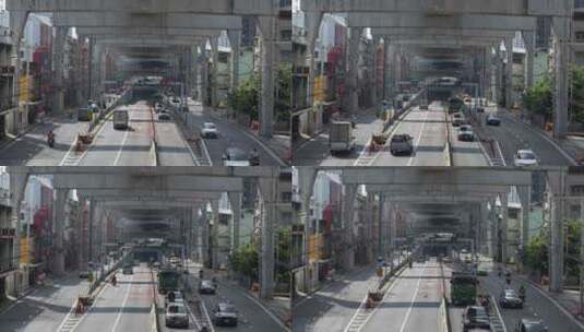 高架桥城市交通道路马路汽车车辆高清在线视频素材下载
