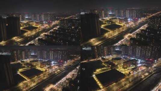 辽宁 沈阳 城市 夜景高清在线视频素材下载