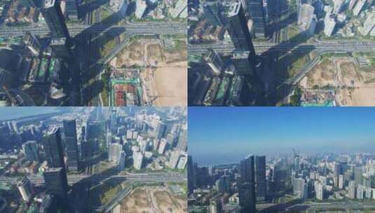 城市交通深圳高楼建筑风光高清在线视频素材下载