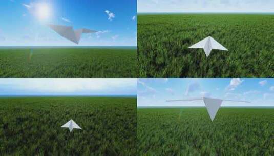 纸飞机飞过天空高清在线视频素材下载