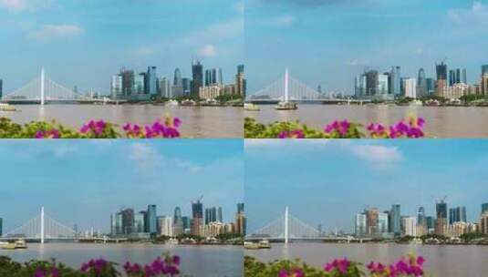 广州_猎德大桥_道路桥梁高清在线视频素材下载
