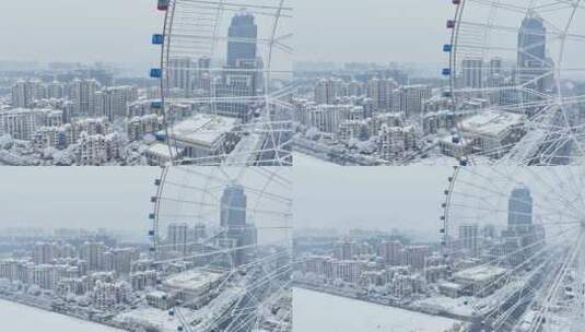 南昌摩天轮雪景19高清在线视频素材下载