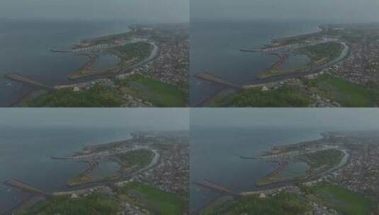 HDR印尼爪哇岛外南梦城市沿海风光航拍高清在线视频素材下载