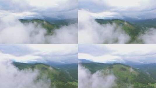 青山薄雾自然云海高清在线视频素材下载