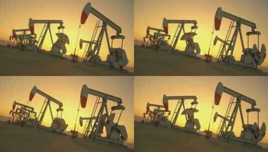 石油开采机器高清在线视频素材下载