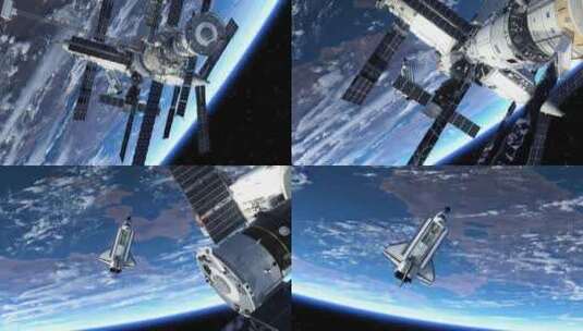 空间站和航天飞机【4K】高清在线视频素材下载