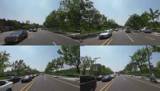 城市道路行驶 汽车窗外风景 第一视角开车高清在线视频素材下载