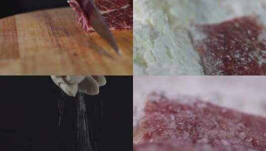 牛肉 雪花牛肉 牛肉切片 肥牛高端牛肉高清在线视频素材下载