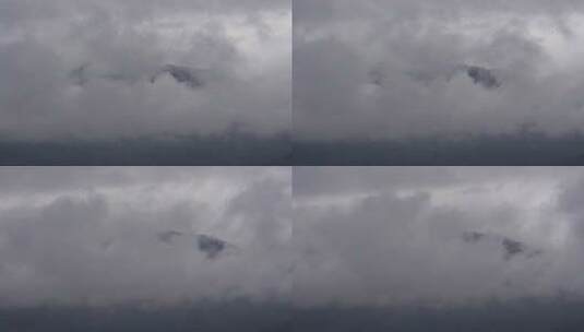 阴天多云乌云实拍山峰云雾缭绕天空天气变化高清在线视频素材下载